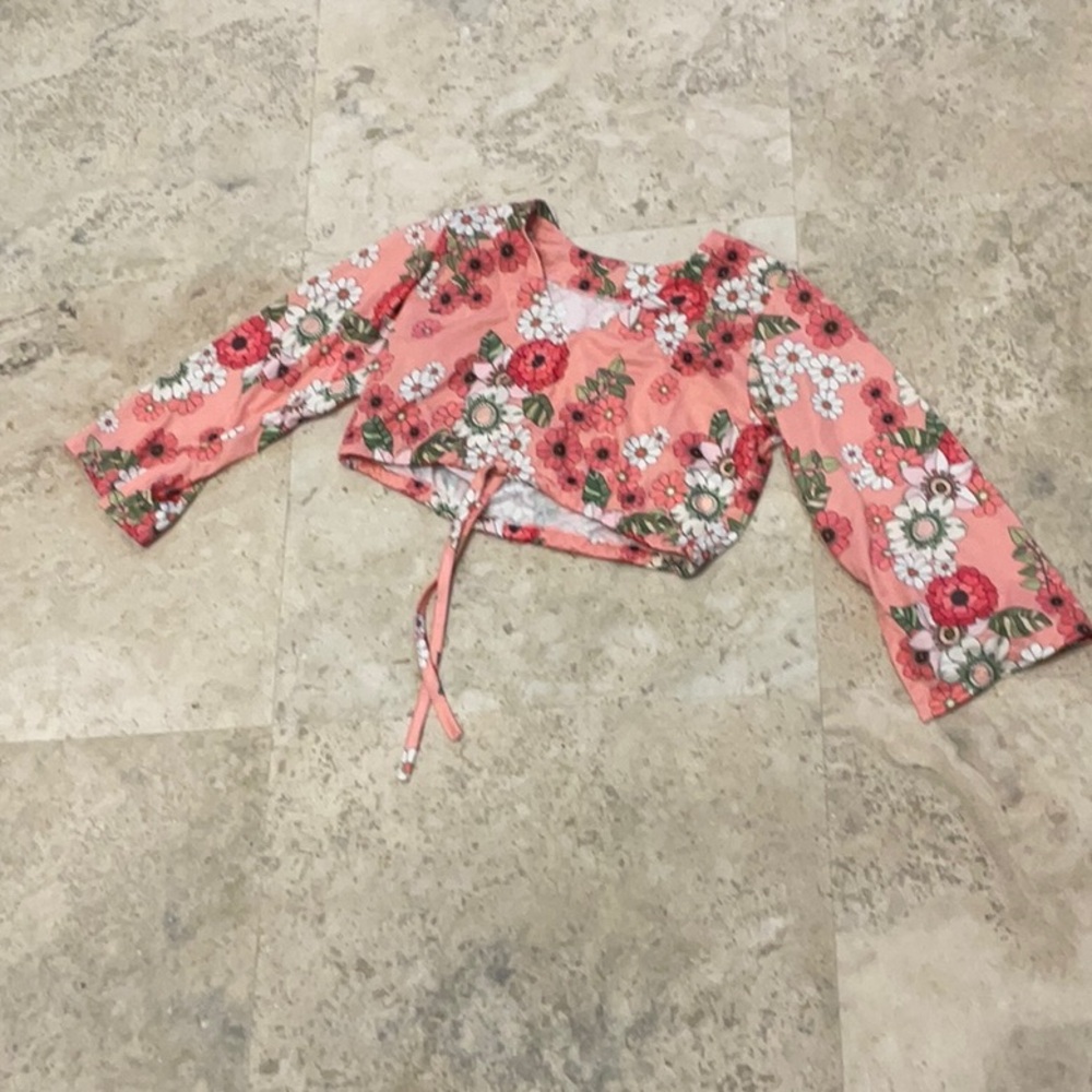 Submarine Pink Floral Kids Swim Coverup